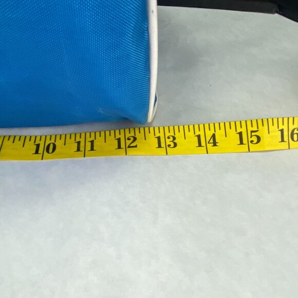 Vintage Speedo Footed Gym Travel Zip Bag Blue and White - Picture 14 of 15